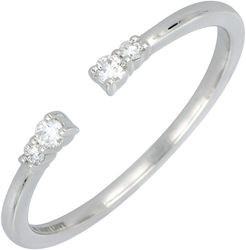 Bony Levy 18K White Gold Prong Set Diamond Stacking Open Band Ring - 0.09 ctw at Nordstrom Rack