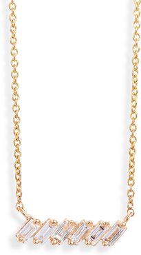 Sadie Diamond Baguette Necklace