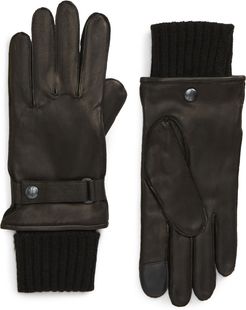 Touchscreen Compatible Deerskin Leather Gloves With Removable Wool Lining