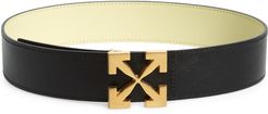 Arrow Buckle Leather Belt No Color