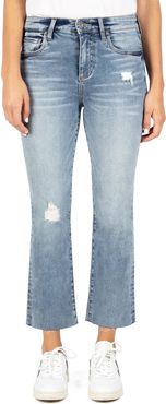 Kelsey Distressed High Waist Kick Flare Jeans