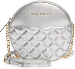 Cirrcus Quilted Leather Circle Crossbody Bag - Metallic