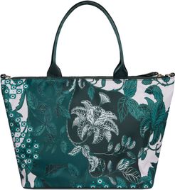 Small Rococo Nylon Tote - Blue/green