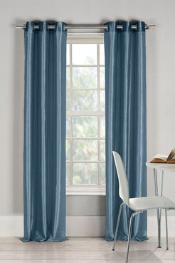Duck River Textile Bali Faux Silk Grommet Panel Curtains - Set of 2 - Peacock Blue at Nordstrom Rack