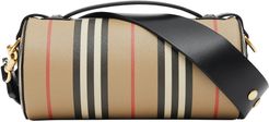 Icon Stripe E-Canvas & Leather Barrel Bag - Beige