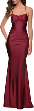 Shiny Jersey Trumpet Gown