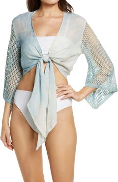 Crochet Tie Front Cover Up Top