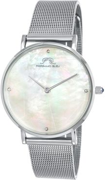 Porsamo Bleu Women's Luxury Mesh Interchangeable Band Diamond Watch, 36mm - 0.02 ctw at Nordstrom Rack