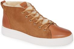 Ql48 Genuine Shearling Lined High Top Sneaker