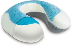 Rio Home Arctic Sleep(TM) Cool-Gel Pad Memory Foam U-Shaped Neck Support Pillow - White/Grey at Nordstrom Rack