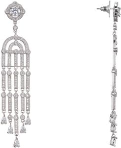 Pave Linear Chandelier Earrings