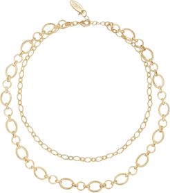 Layered Oval Chain Necklace