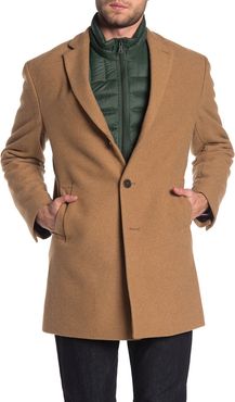 Calvin Klein Camel Wool Blend Coat at Nordstrom Rack