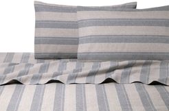 Belle Epoque Flannel Sheet Set Stripe Grey/Tan - Queen at Nordstrom Rack