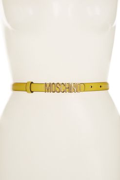 MOSCHINO Thin Leather Logo Belt at Nordstrom Rack