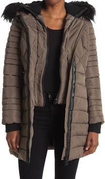 NOIZE Milia Heavyweight Faux Fur Trimmed Quilted Parka at Nordstrom Rack