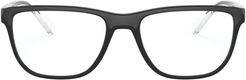 54mm Rectangle Optical Glasses - Black
