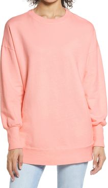 Caslon Side Slit Cotton Sweatshirt