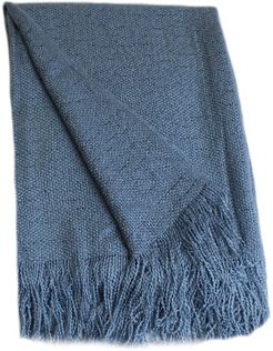 Belle Epoque Solid Acrylic Throw 50"X70"+4" Fringe Blue at Nordstrom Rack