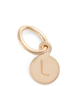 Tiny Initial 14K-Gold Fill Coin Charm