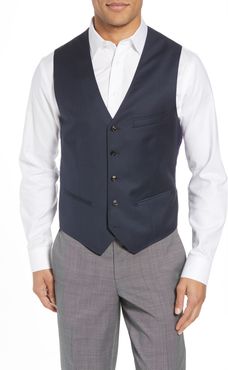 Troy Slim Fit Solid Wool Vest