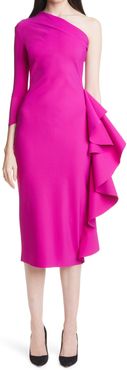 Sia Ruffle One-Shoulder Cocktail Dress