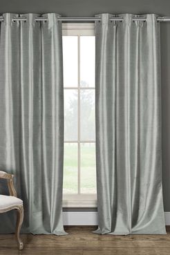 Duck River Textile Daenery's Faux Silk Foamback Grommet Curtains - Set of 2 - Grey at Nordstrom Rack