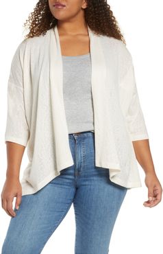 Plus Size Women's Bobeau Luann Open Front Cardigan