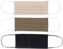 3-Pack Pleated Face Masks