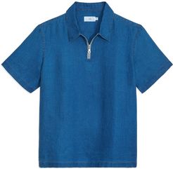 Ben Linen Zip Polo