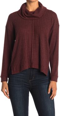 Lush Ribbed Cowl Neck Top at Nordstrom Rack