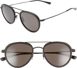 Lynch 52mm Polarized Aviator Sunglasses - Black/ Black