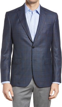 Jay Trim Fit Plaid Wool Sport Coat