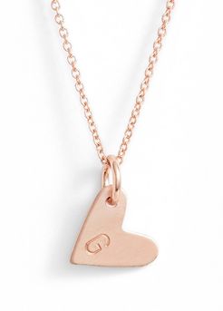 Initial Heart Pendant Necklace