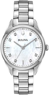 Bulova Women's Mother of Pearl Diamond Accent Bracelet Watch, 32mm at Nordstrom Rack