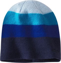 Gradient Stripe Wool Beanie - Blue