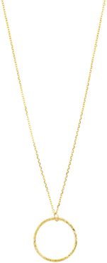 14K Gold Hammered Circle Pendant Necklace (Nordstrom Exclusive)