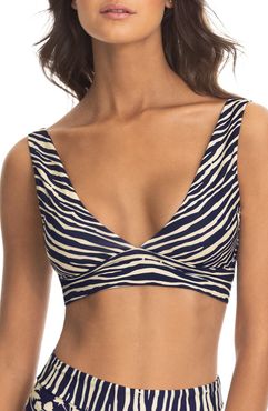 Zebra Print Reversible Bikini Top