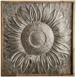 Willow Row Large Framed Metal Sunflower Wall Decor - 39" x 39" at Nordstrom Rack