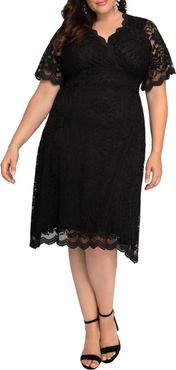 Plus Size Women's Kiyonna Retro Glam Lace Cocktail Dress