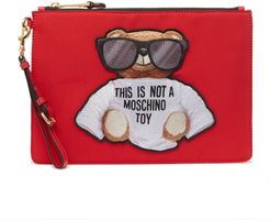 MOSCHINO Teddy Bear Logo Wristlet Pouch at Nordstrom Rack