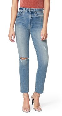 The Luna Ripped High Waist Ankle Cigarette Jeans