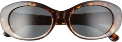 Retro Oval Sunglasses - Tortoise