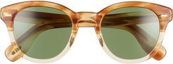 Cary Grant 50mm Round Sunglasses - Honey/ Green