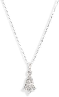 Fleur De Lis Diamond Pendant Necklace