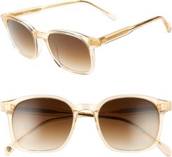 Dean 51mm Square Sunglasses - Champagne Crystal/ Brown