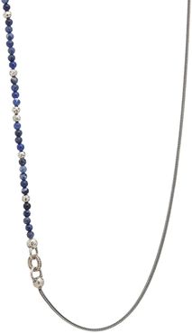John Varvatos Collection Mixed Material 1/2 Chain -1/2 Sodalite Chain Necklace at Nordstrom Rack