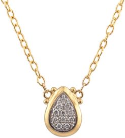 Gurhan 24K Gold Small Pear Pave Diamond Pendant Necklace - 0.154 ctw at Nordstrom Rack