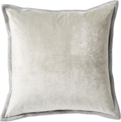 Metallic Trim Velveteen Accent Pillow