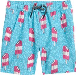 Boy's Sovereign Code Kids' Disruptor Print Swim Trunks